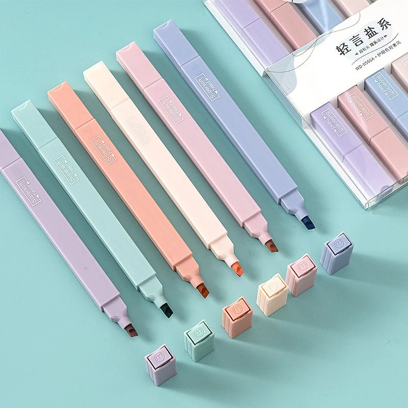 Juego de 6 rotuladores de doble cabeza.
